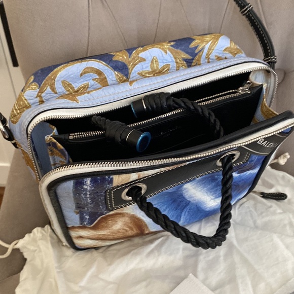 Balenciaga Blanket Square Floral-print Lambskin Bag / Small - Picture 6 of 12